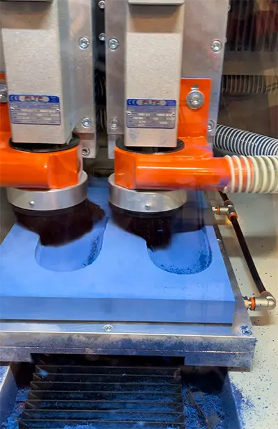 Milling insole on milling machine